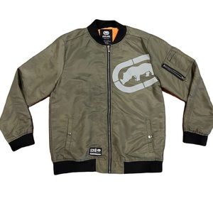 Ecko unlimited military green shiny men’s jacket bomber